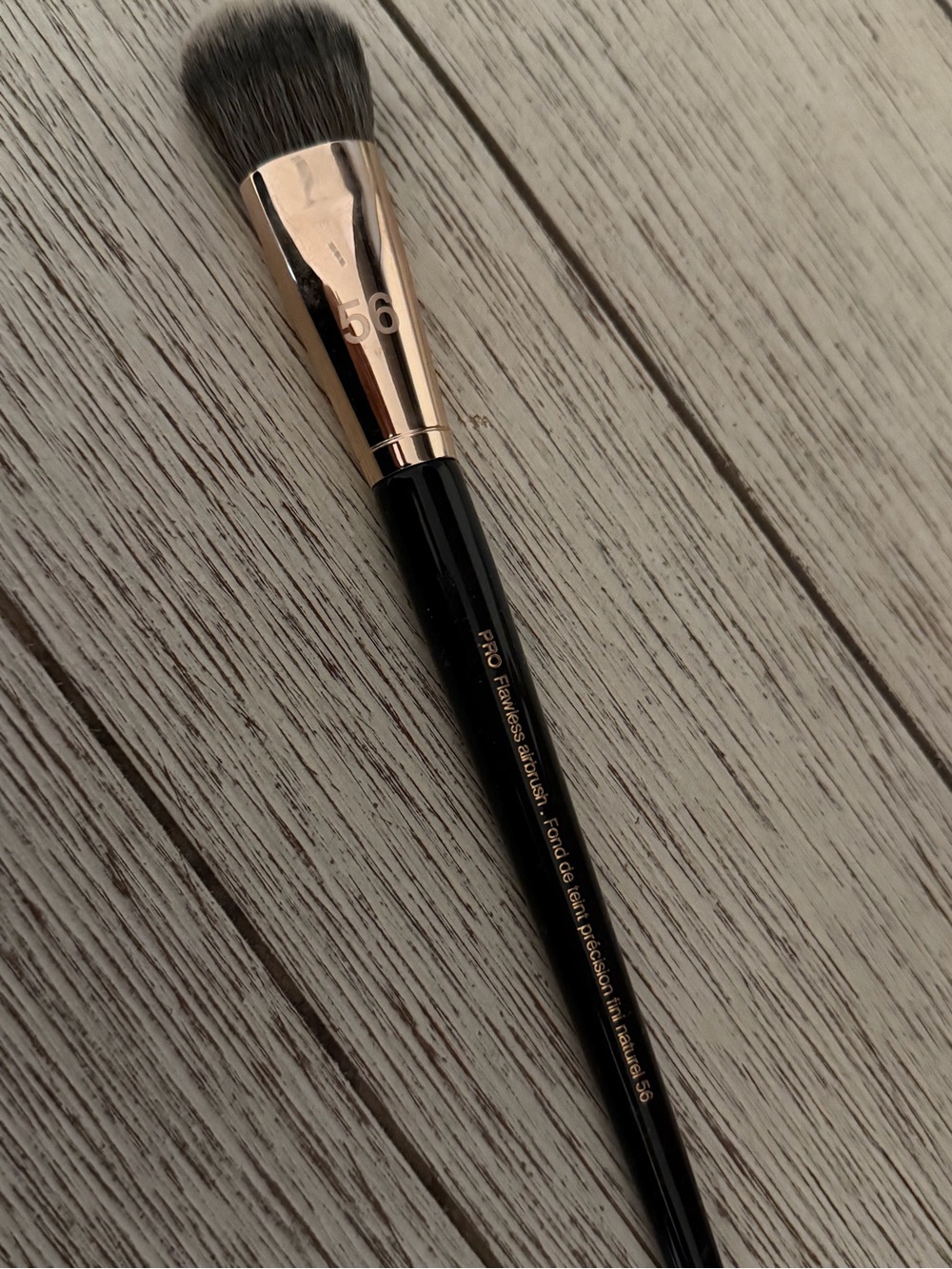 Sephora #56 Flat Top Powder Brush - Black Handle with Rose Gold special edition
